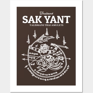Antique Muay Thai Sak Yant Hanuman Posters and Art